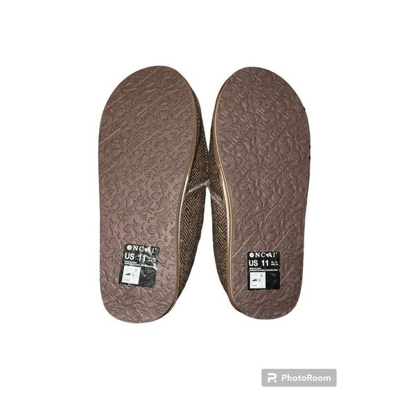✨ONCAI Mens Clog Slippers w Arch Support Stripe Faux Fur Cotton-Blend Slippers✨